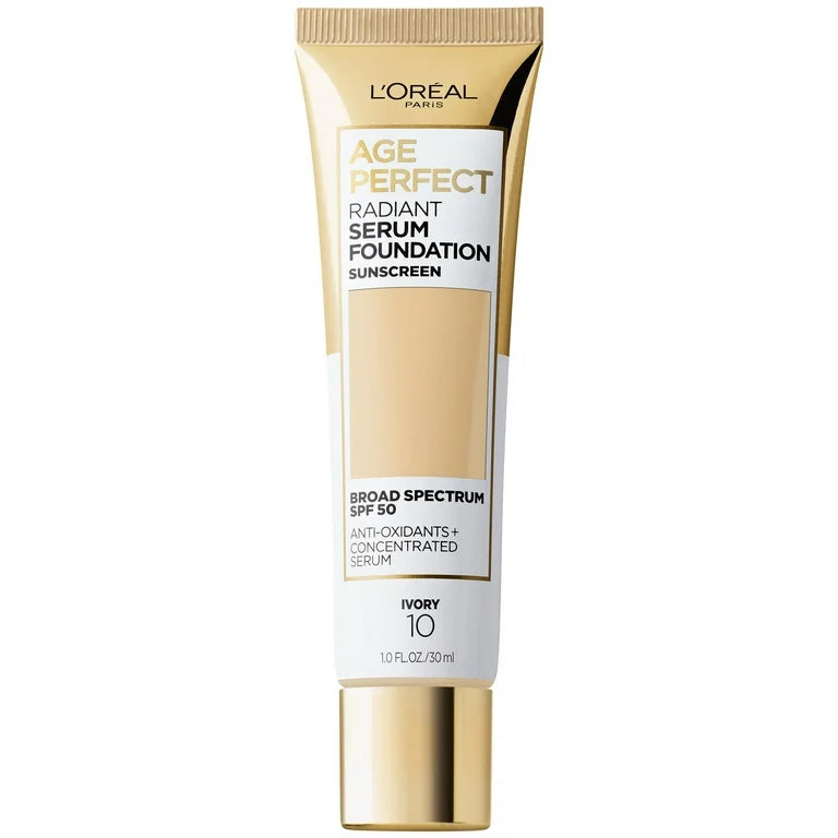 Loreal Paris Age Perfect Makeup Radiant Serum Foundation with SPF 50 Ivory 10