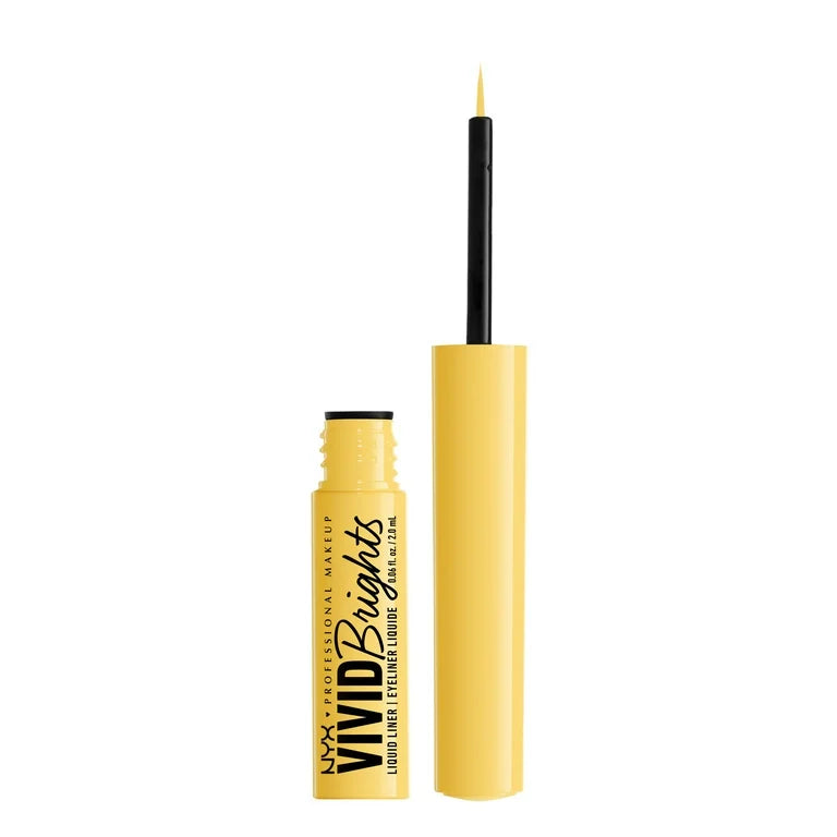 Nyx Cosmetics Vivid Brights Liquid Liner, Smear-Resistant Eyeliner, Had Me At Yellow
