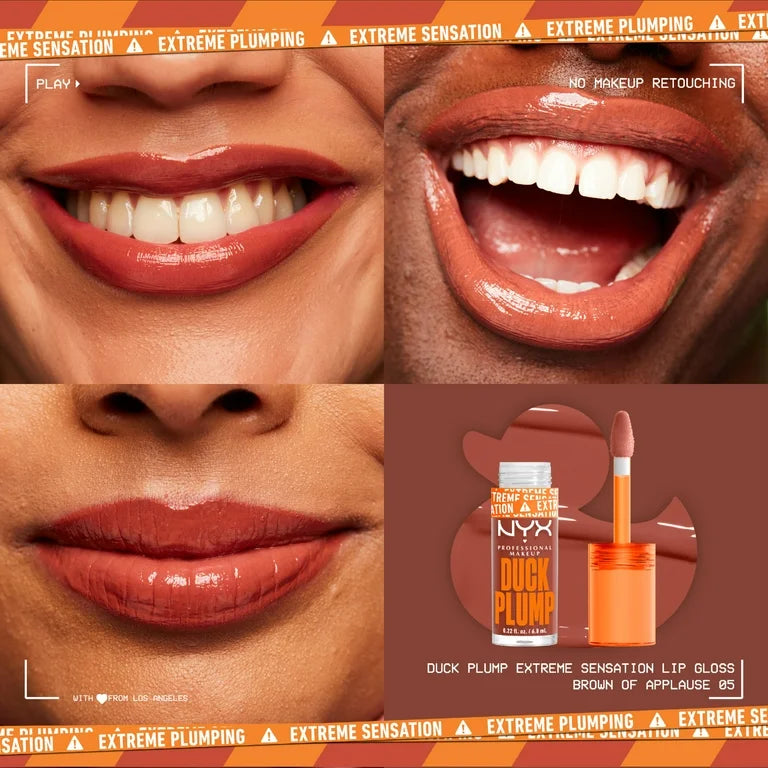Nyx Cosmetics Duck Plump High Pigment Lip Plumping Gloss 05 Brown of Applause