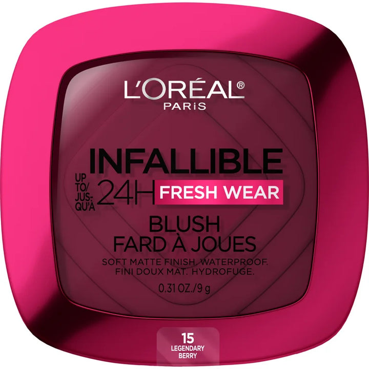 Loreal Paris Infallible Up to 24H Fresh Wear Soft Matte Blush 15 Legendary Berry