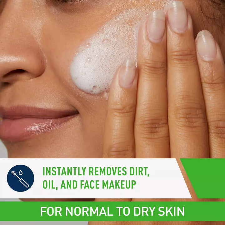 Cerave Hydrating Cream-to-Foam Face Wash with Hyaluronic Acid for Normal/Balanced to Dry Skin 237 ml