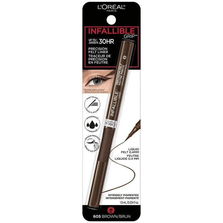 Loreal Paris Infallible Grip Precision Felt Waterproof Eyeliner - 605 Brown