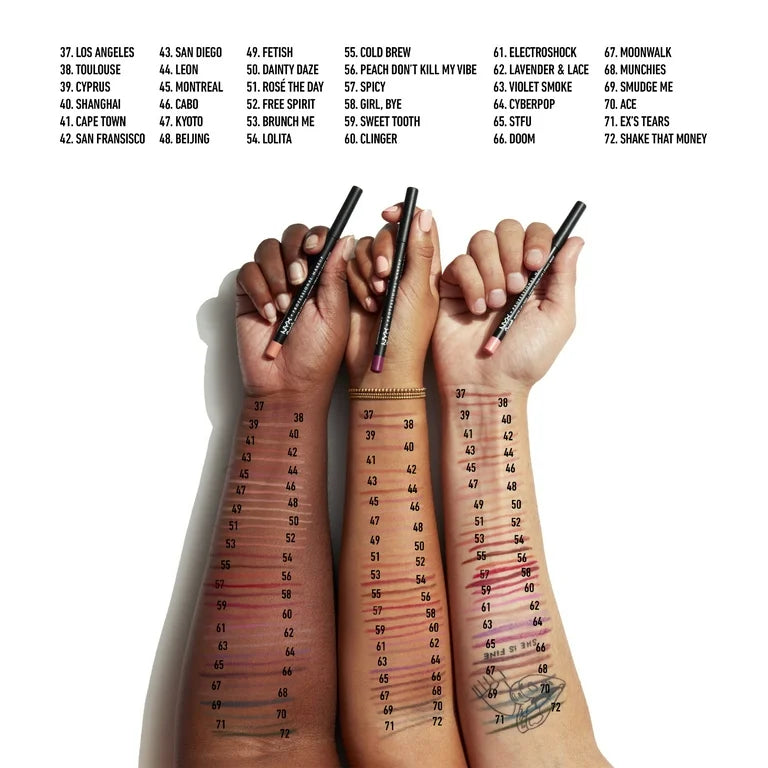 Nyx Cosmetics Suede Matte Lip Liner Velvet Soft Vegan Lip Pencil Moon Walk