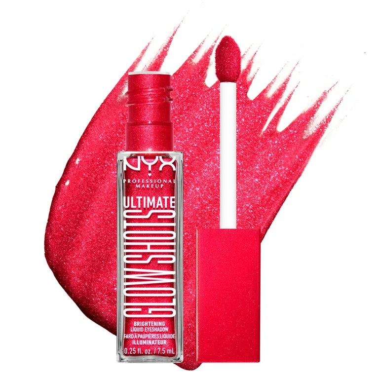 Nyx Cosmetics Ultimate Glow Shots Liquid Eyeshadow Strawberry Stacked