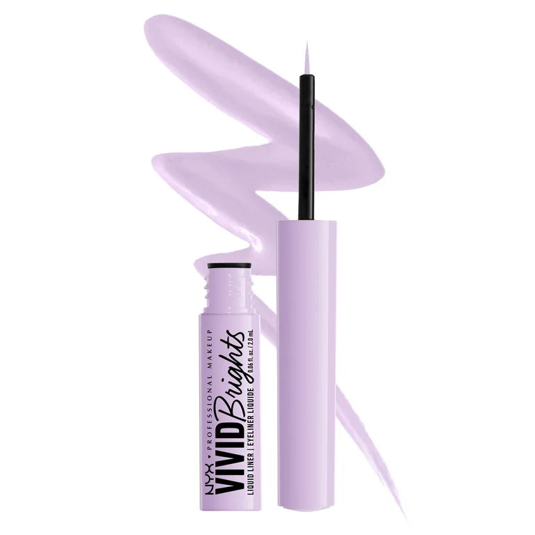 Nyx Cosmetics Vivid Brights Liquid Liner, Smear-Resistant Eyeliner, Lilac Link
