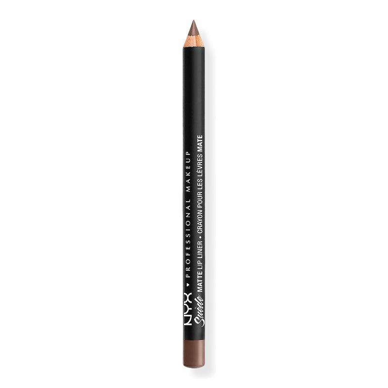 NYX Suede Matte Lip Liner, Vegan Formula - Brooklyn Thorn (Deep Brown)