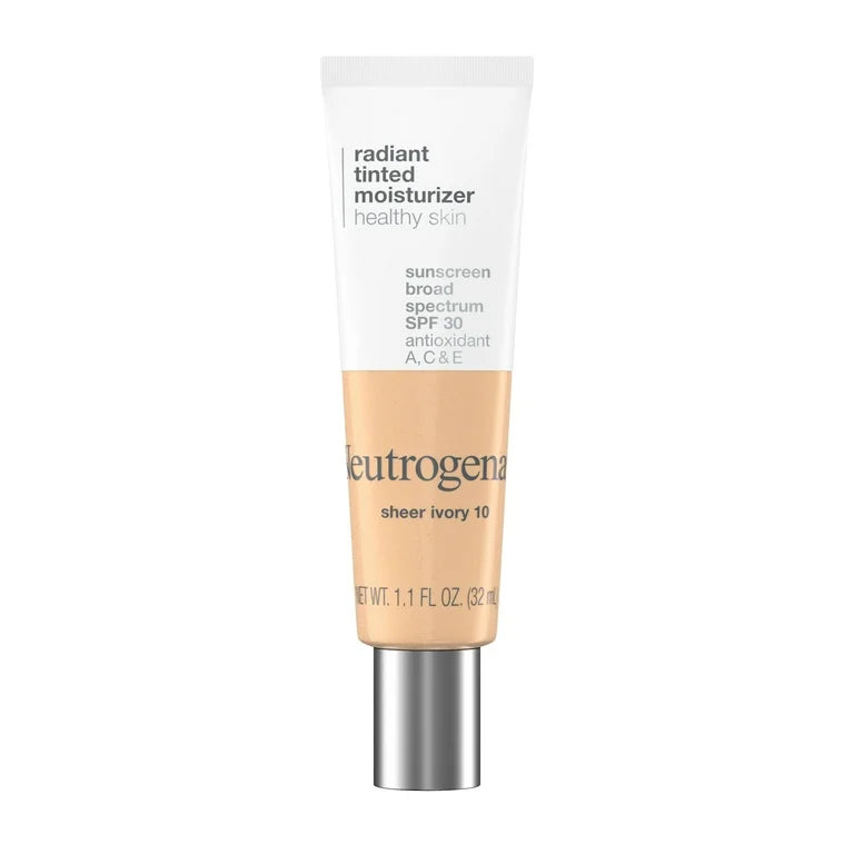 Neutrogena Radiant Tinted Face Moisturizer with SPF 30, Sheer Ivory 10