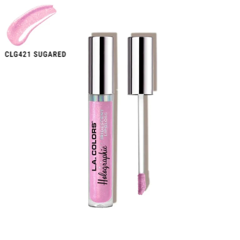 La color Moisturizing High Shine Holographic Shimmer Lip gloss Sugared