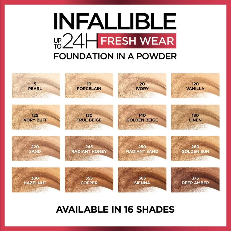 Loreal Paris Infallible Up to 24H Fresh Wear Foundation in a Powder 180