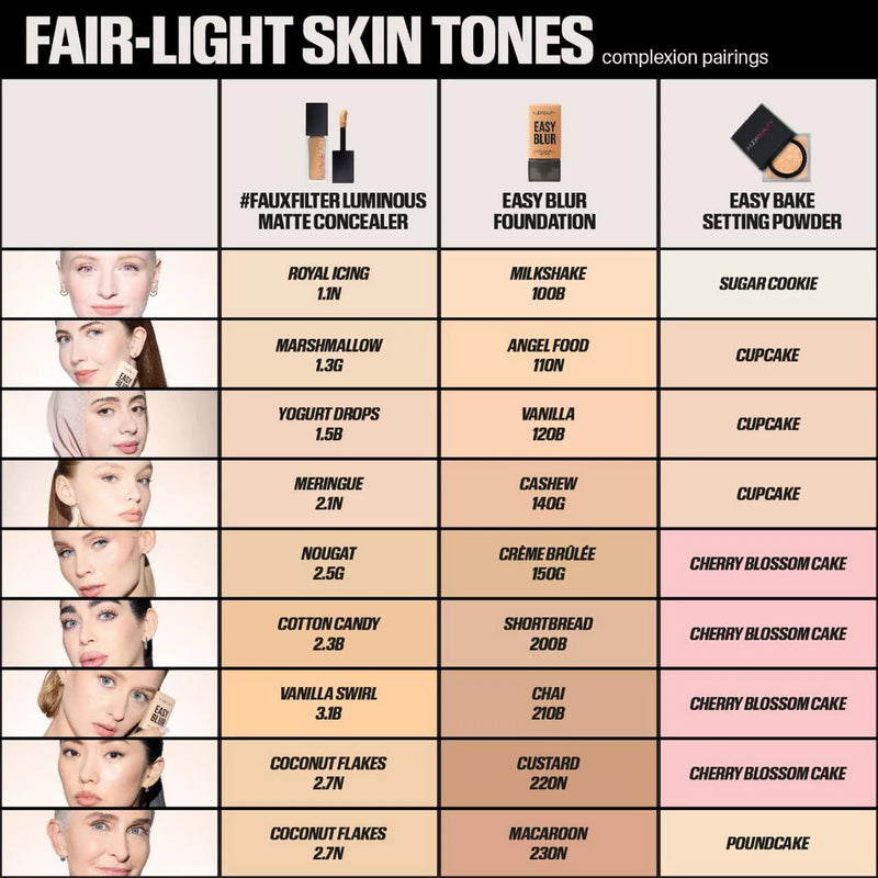 Huda Beauty Easy Blur Natural Airbrush Foundation with Niacinamide 200B Short Bread