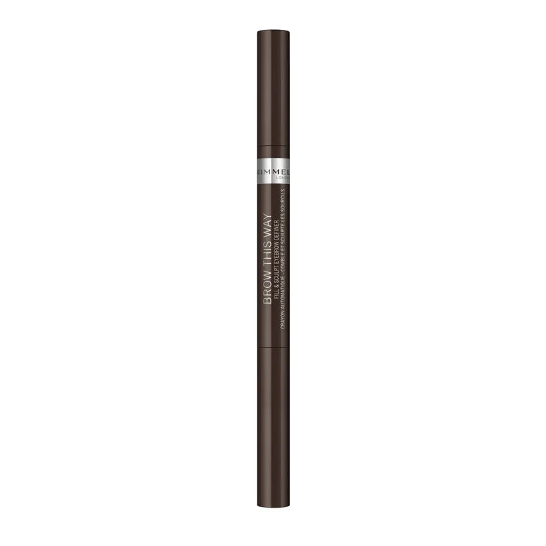 Rimmel London Brow This Way Fill & Sculpt Eyebrow Definer, Dark Brown