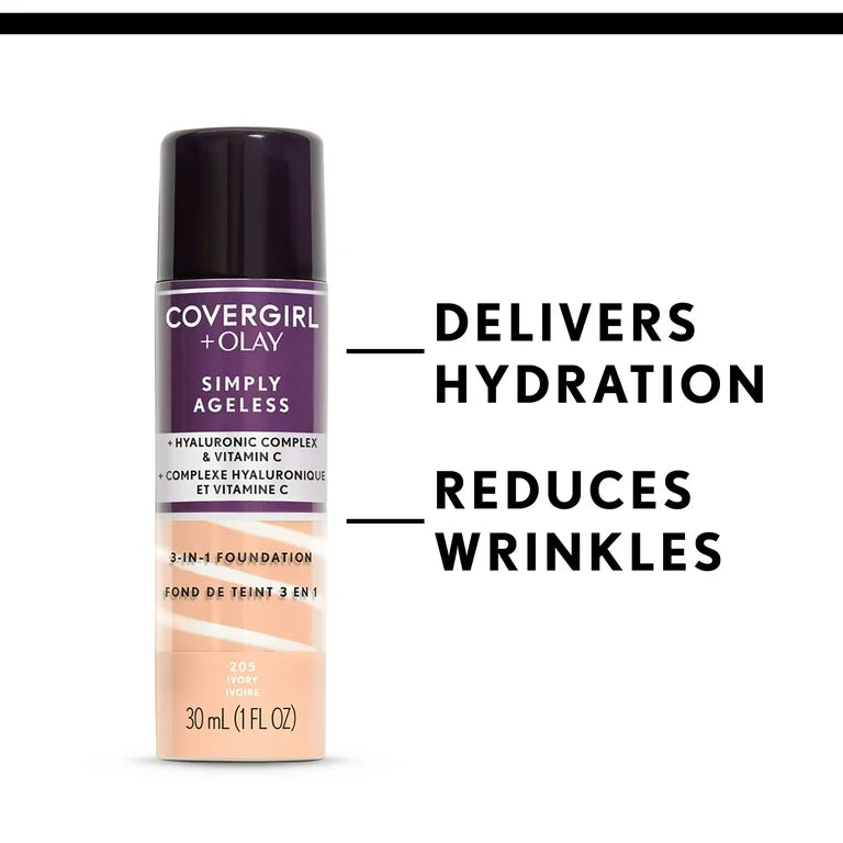 Cover Girl Olay Simply Ageless 3-in-1 Liquid Foundation 205