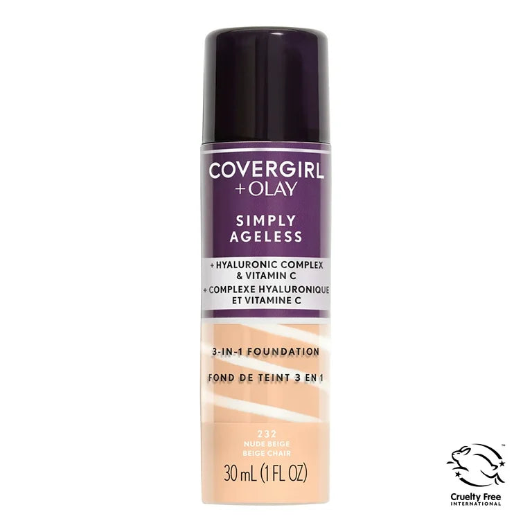 Cover Girl Olay Simply Ageless 3-in-1 Liquid Foundation 232 Nude Beige