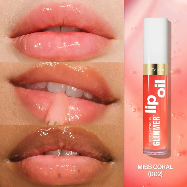 Revlon Super Lustrous Hearts Glimmer Lip Oil 002 Miss Coral