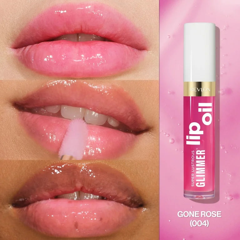 Revlon Super Lustrous Hearts Glimmer Lip Oil 004 Gone Rose