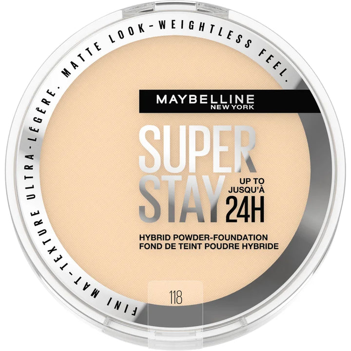 Maybelline Super Stay Matte 24HR Hybrid Pressed Powder Foundation 118