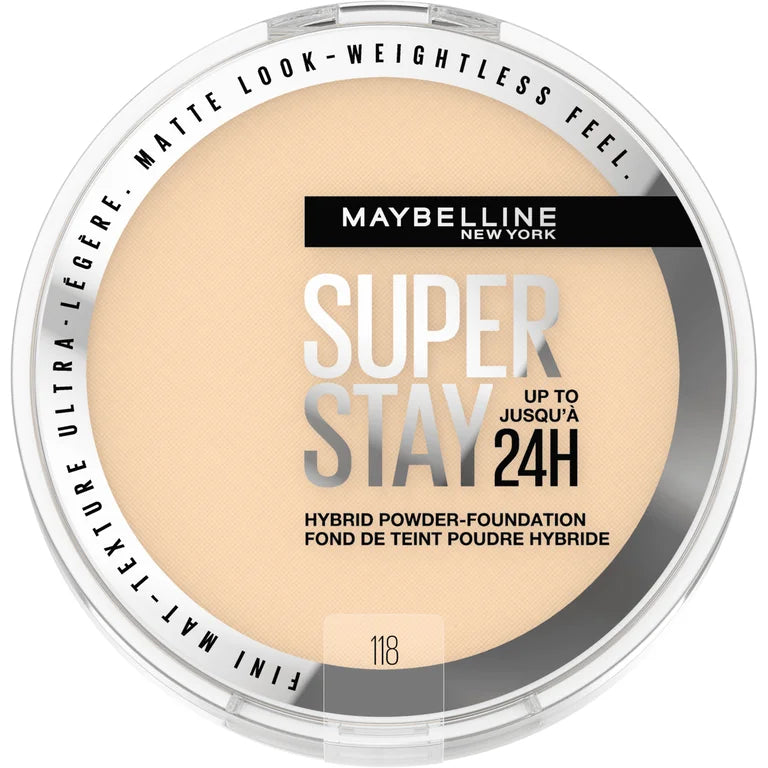 Maybelline Super Stay Matte 24HR Hybrid Pressed Powder Foundation 118