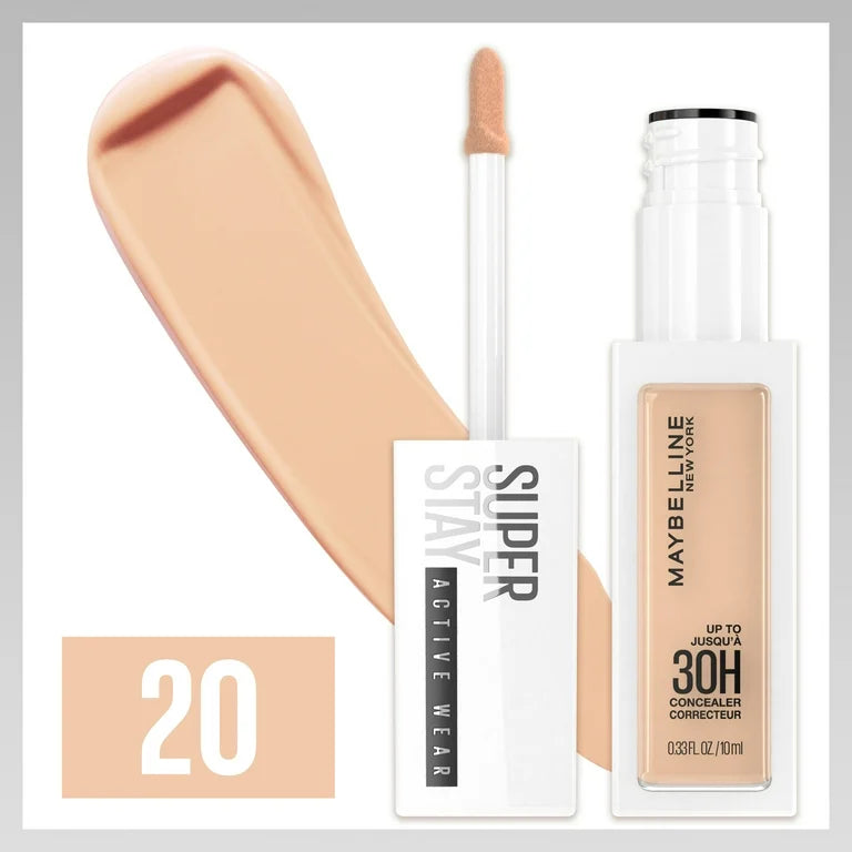 Maybelline New York Super Stay Active Wear Liquid Concealer, Up to 30hr Wear 20