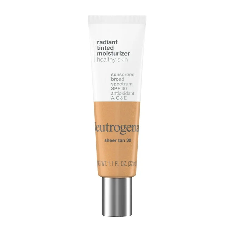 Neutrogena, radiant, tinted face moisturizer with spf 25 sheer Tan 30