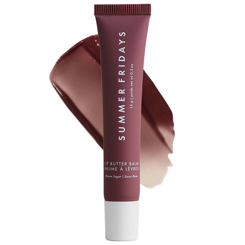 Summer Friday Lip Butter Balm Treatment for Hydration + Nourishing Shine Brown Sugar