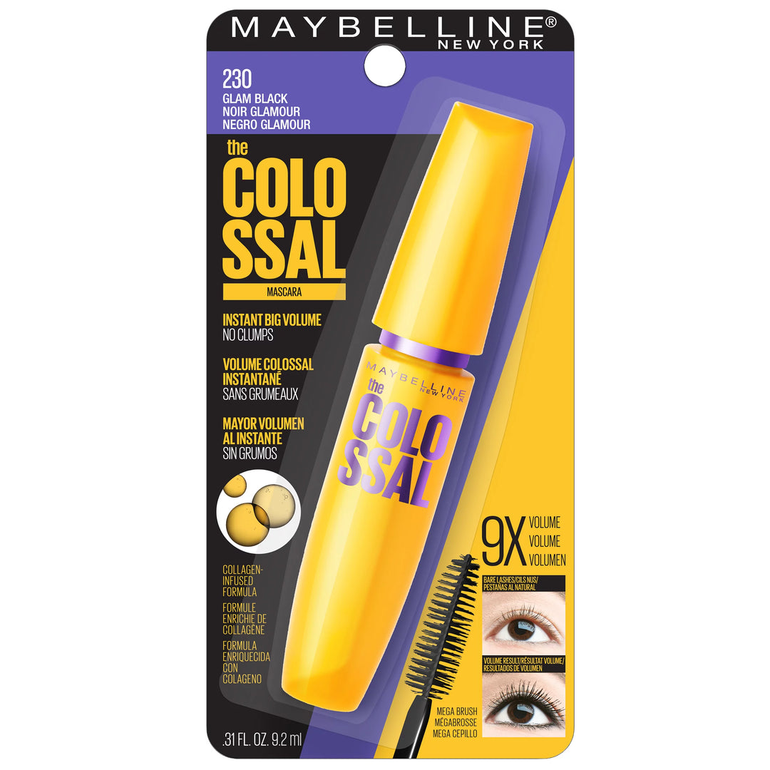 Maybelline New York Volum' Express The Colossal Washable Mascara, 230 Glam Black