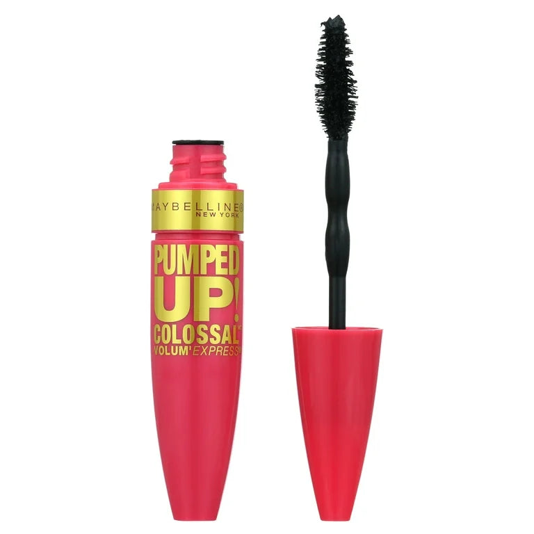 Maybelline New York Volum Express Pumped Up, Colossal Washable Mascara, Glam Black 214 (Made in Usa)