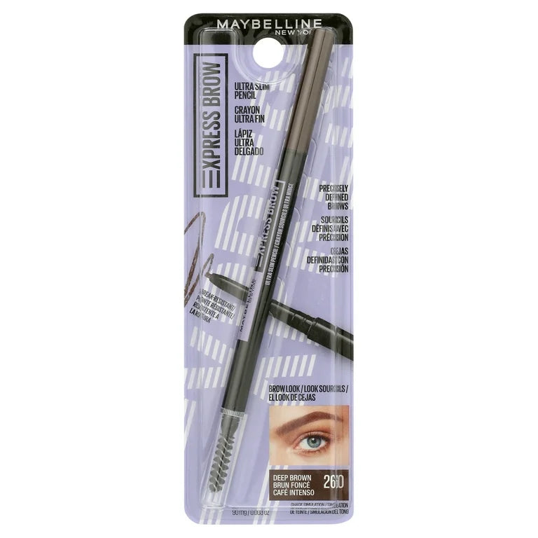 Maybelline Express Brow Ultra Slim Pencil 260 Deep Brown