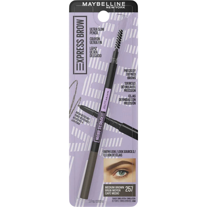 Maybelline New York Express Brow Ultra Slim Pencil 257 Medium Brown