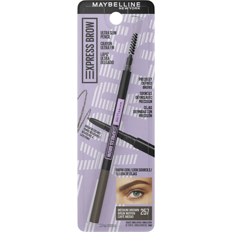 Maybelline New York Express Brow Ultra Slim Pencil 257 Medium Brown