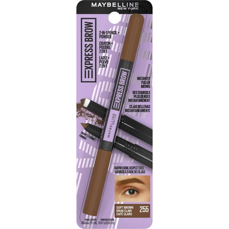 Maybelline New York Express Brow 2-In-1 Pencil And Powder 255 Soft Brown