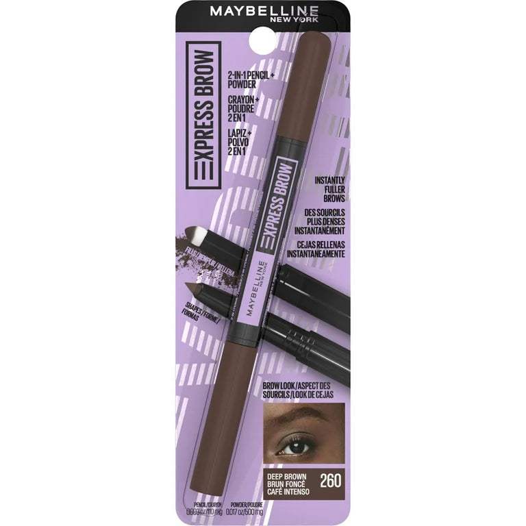 Maybelline New York Express Brow 2-In-1 Pencil And Powder 257 Medium Brown