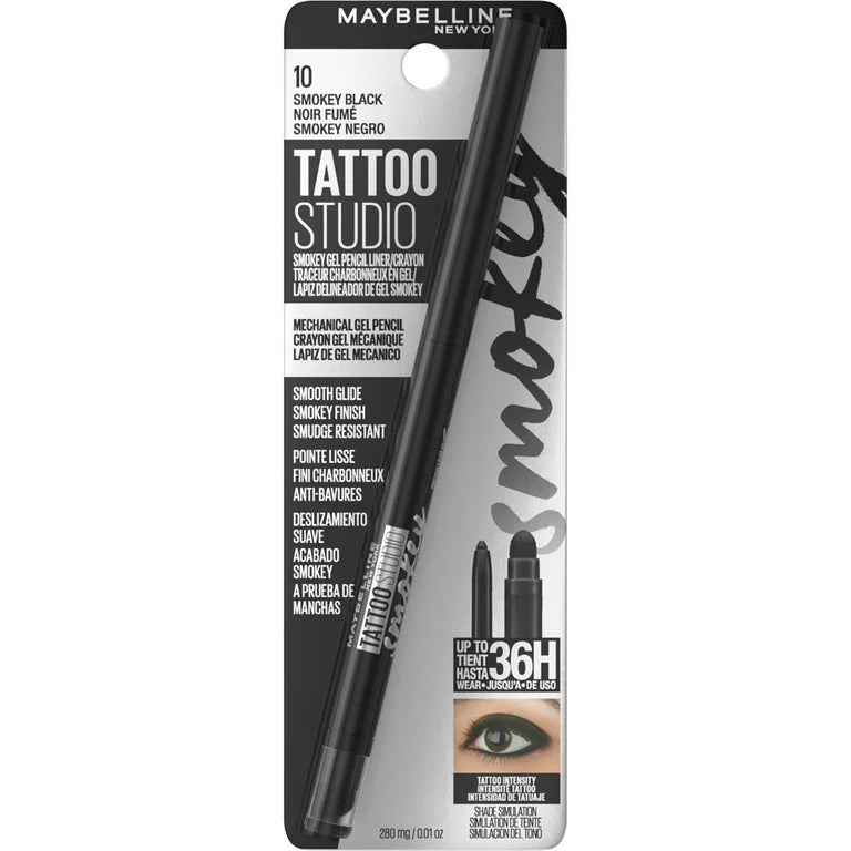 Maybelline Tattoo Studio Smokey Mechanical Gel Pencil Liner 10 Smokey Black