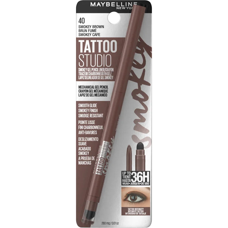 Maybelline Tattoo Studio Smokey Gel Pencil Eyeliner, Smokey Brown