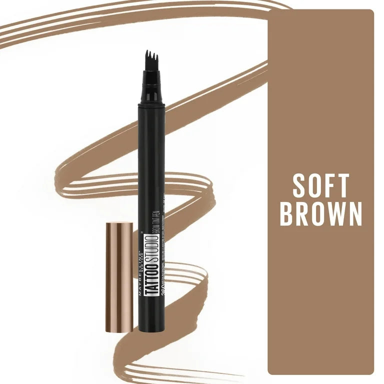 Maybelline New York Tattoo Studio Brow Tint Pen Makeup, 355 Soft Brown