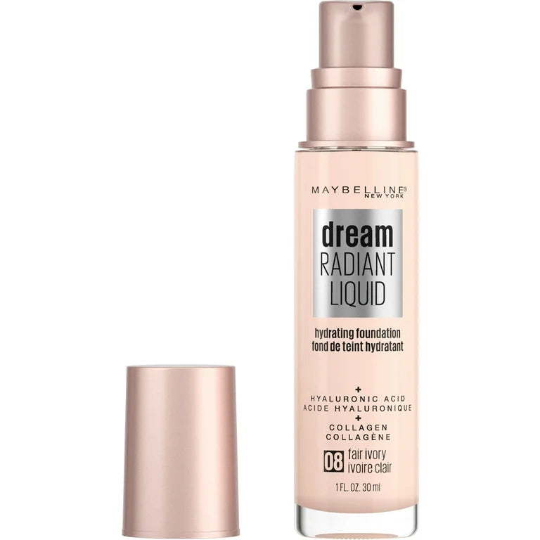 Maybelline Dream Radiant Liquid Medium Coverage Hydrating Foundation, 08 Fair Ivory