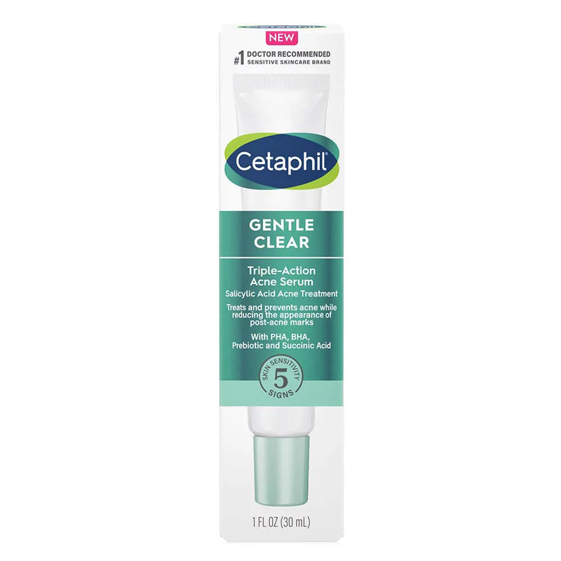 Cetaphil Gentle Clear Triple-Action Acne Treatment Serum for Sensitive Skin, 1 oz