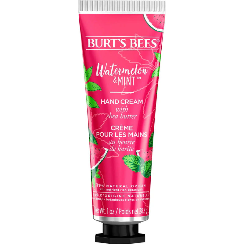 Burts Bees Hand Cream with Shea Butter, 1 OZ, Watermelon and Mint Hand Cream
