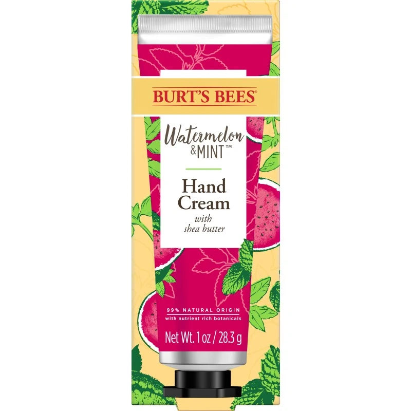 Burts Bees Hand Cream with Shea Butter, 1 OZ, Watermelon and Mint Hand Cream
