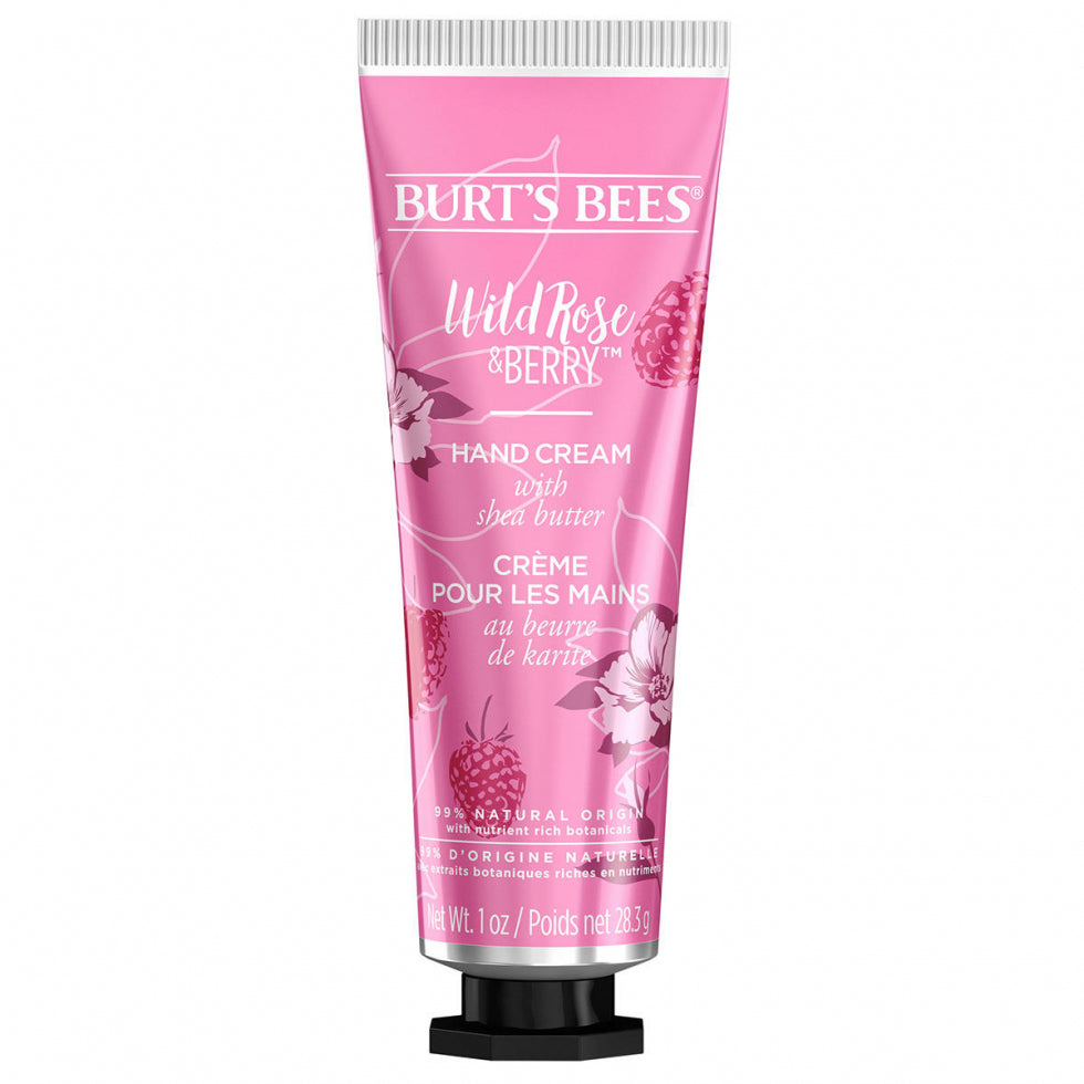 Burts Bees Hand Cream with Shea Butter, 1 OZ, Wild Rose & Berry Hand Cream
