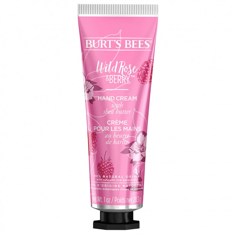Burts Bees Hand Cream with Shea Butter, 1 OZ, Wild Rose & Berry Hand Cream