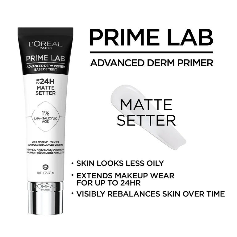 Loreal Paris Prime Lab Up to 24H Matte Setter Grips Make-up, No Shine Face Primer