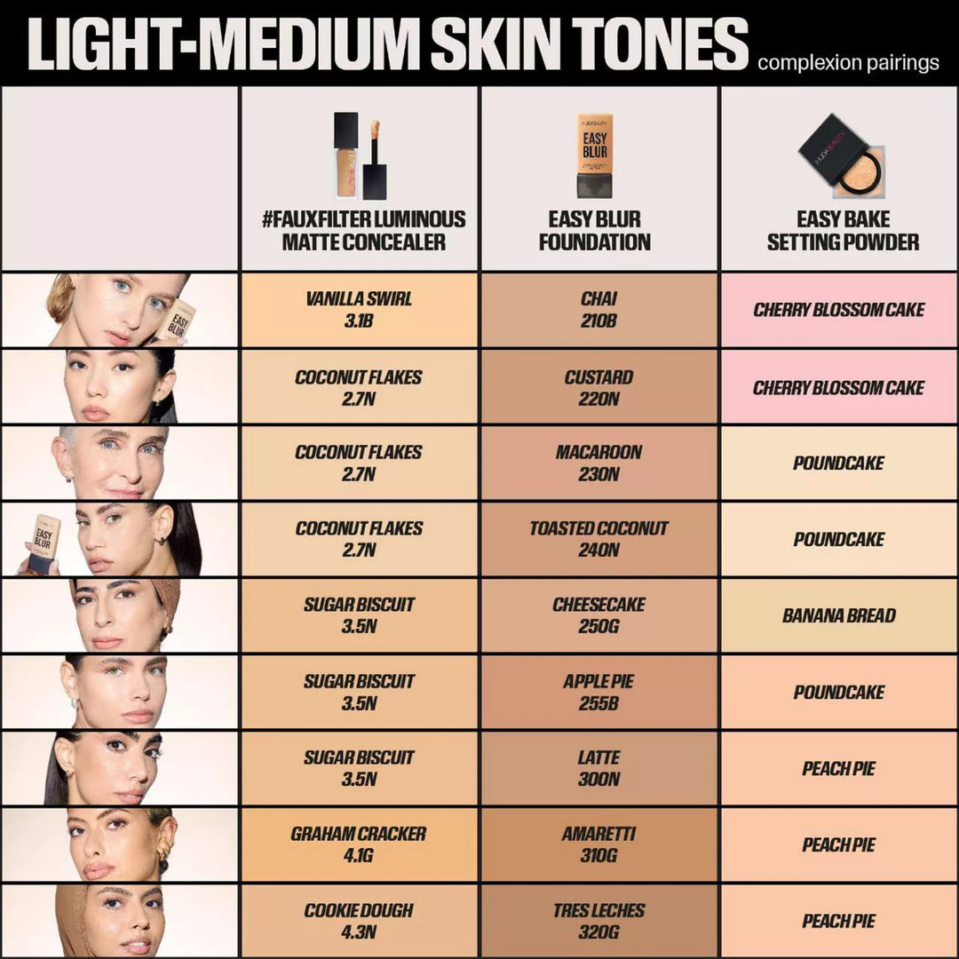 Huda Beauty Easy Blur Natural Airbrush Foundation with Niacinamide 250G Cheesecake