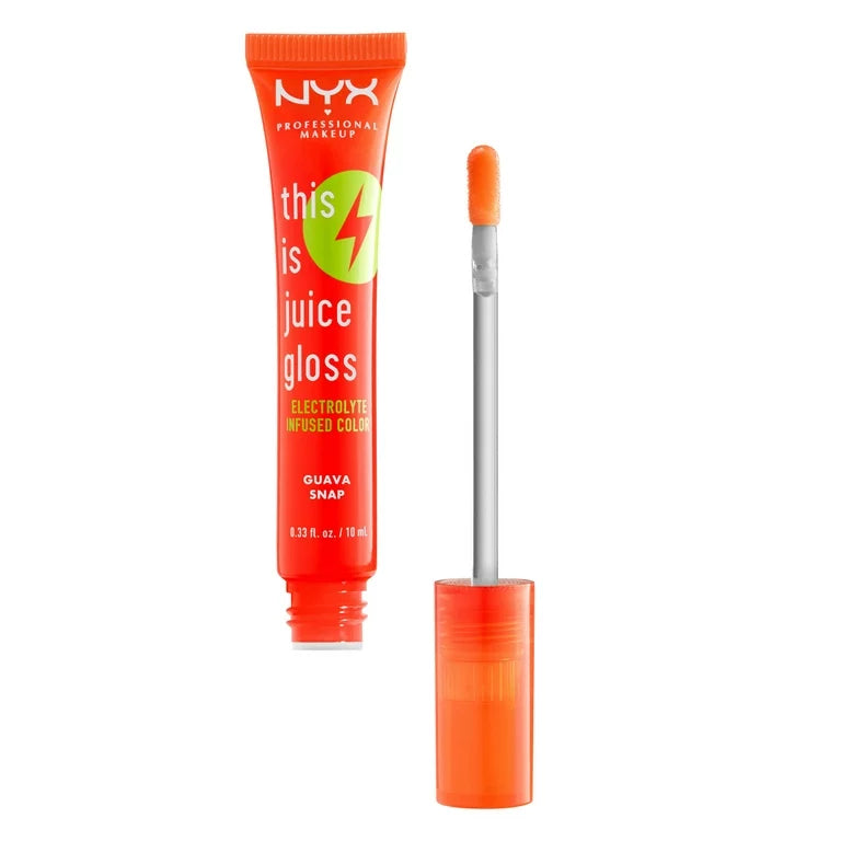 NYX Professional Makeup This Is Juice Gloss, Hydrating Lip Gloss, Guava Snap