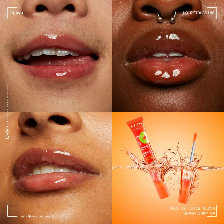 Nyx Cosmetics This Is Juice Gloss, Hydrating Lip Gloss, Guava Snap