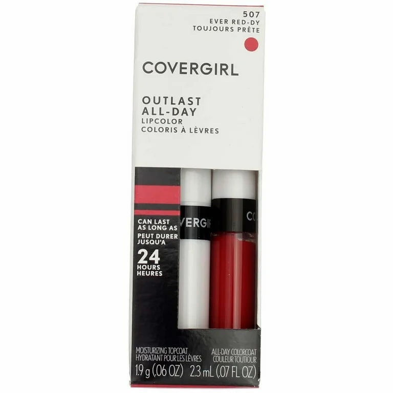 Covergirl Outlast All-Day Lip Color with Topcoat Ever Red - Dy 507
