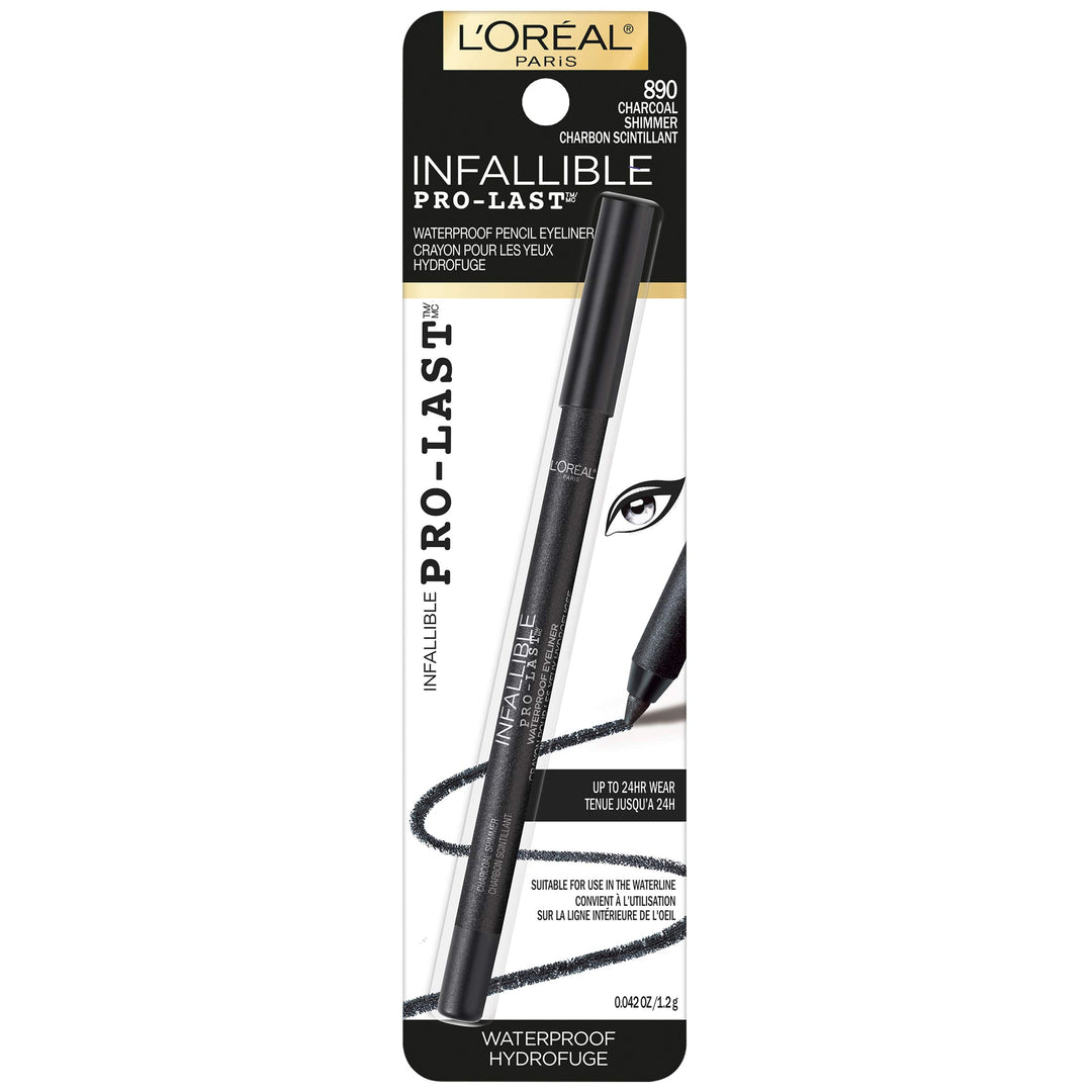 LOreal Paris Infallible Never Fail 16HR Eyeliner Pencil  890 Charcoal Shimmer