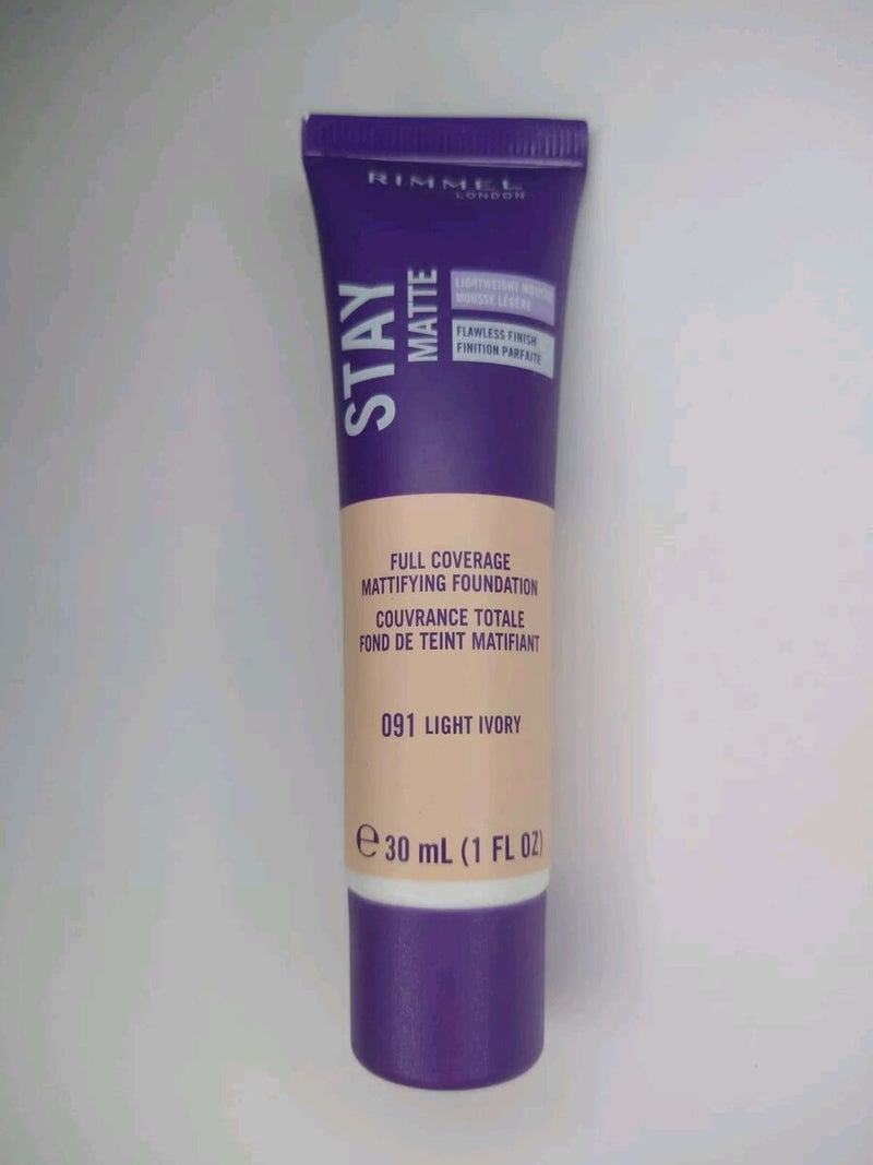 Rimmel Stay matte full coverage mattifying foundation 091 Light Ivory
