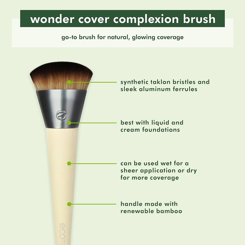 EcoTools Wonder Cover Makeup Brush, Blending Brush for Liquid or Cream Foundation