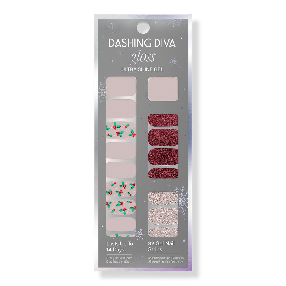 Dashing Diva Gloss Nail Strips - Hoywood | UV Free, Chip Resistant, Long Lasting Gel Nail Stickers | Contains 32 Nail Wraps, 1 Prep Pad, 1 Nail File