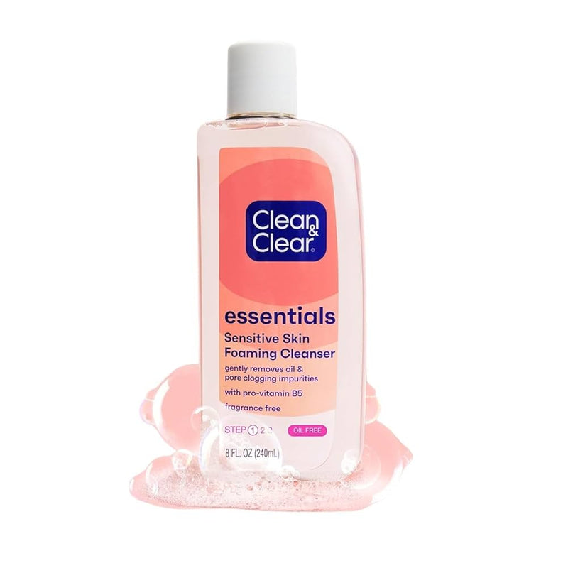 Clean And Clear Essentials Sensitive Skin Foaming Facial Cleanse 240ml